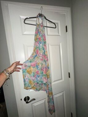 NWOT RESA Olivia Canvas Halter Floral Mini Dress Small